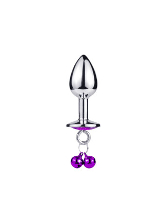Plug bijou aluminium violet avec clochettes Taille S -  RY-001-A-ZB